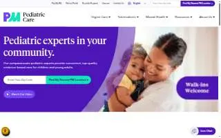 PM Pediatric Urgent Care of Deer Park website