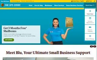 UPS Shipping Center website