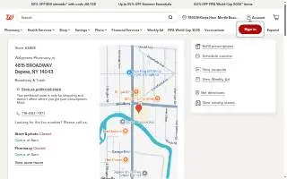 Walgreens Pharmacy of Depew website