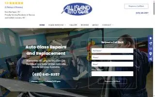 All Island Auto Glass of Melville website