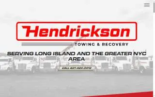 Hendrickson Towing and Recovery of Dix Hills website