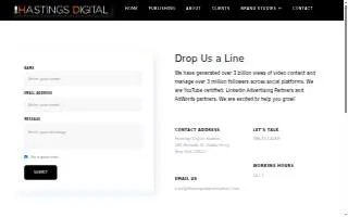 Hastings Digital Studios website
