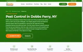 Hello Pest Control of Dobbs Ferry website