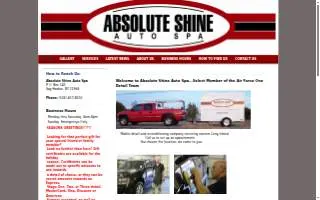 Absolute Shine Auto Spa website
