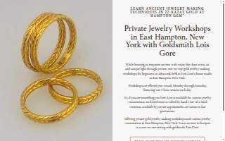 Hampton Gem® LLC Workshops in 22 Karat Gold