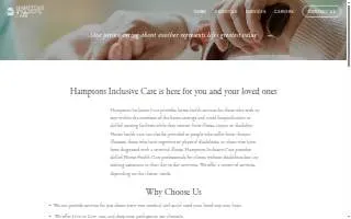 Hamptons Inclusive Care website