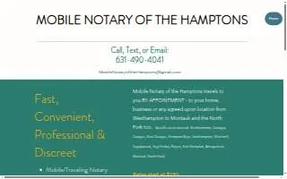 Hamptons Mobile Notary website