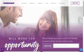 PrideStaff website