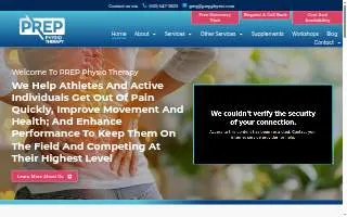 PREP Physio Therapy website