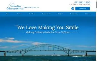 South Bay Orthodontics of East Islip website