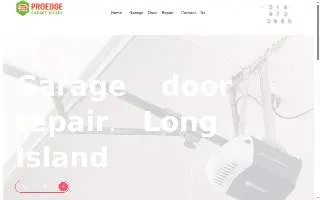 ProEdge Garage Doors website