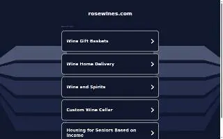 Rose Wine & Spirits website