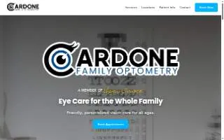 Cardone Family Optometry website