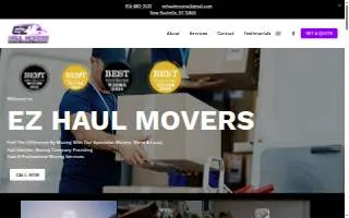 EZ Haul Movers website