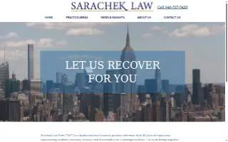 Sarachek Law Firm, PLLC of Eastchester website