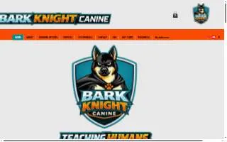 Bark Knight Canine Services website