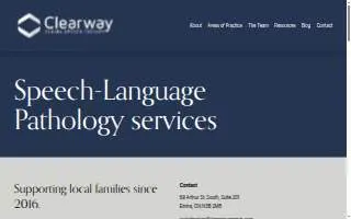 Clearway Speech | Elmira Speech Therapy website
