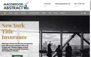 MacGregor Abstract Corp. of Elmont website