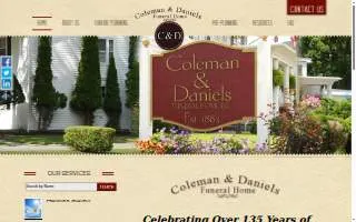 Coleman & Daniels Funeral Home, LLC website