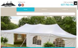 Small town party tents of Endicott