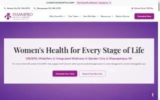 FemmPro OB/GYN & FemmPro MIDWIFE of Farmingdale website