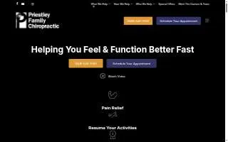 Priestley Chiropractic website
