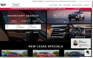 Sarant Cadillac website