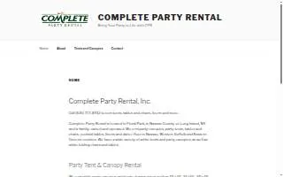 Complete Party Rental of Floral Park website