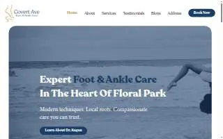 Covert Ave. Foot & Ankle Care website