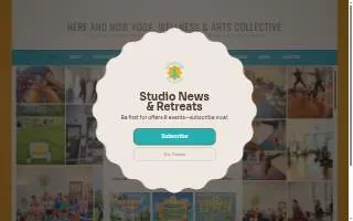Here and Now Yoga, Wellness & Arts Collective of Floral Park website