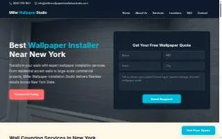 Miller Wallpaper Installation Studio of Floral Park website