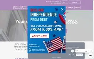 New York University Federal Credit Union website