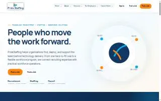 Pridestaffing LLC website