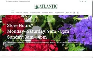 Atlantic Nursery & Garden Shop website