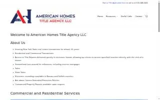 American Homes Title Agency LLC website