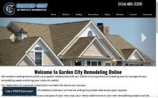 Garden City Aluminum & Remodeling website