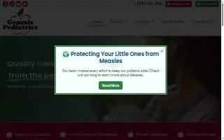 Genesis Pediatrics of Gates website