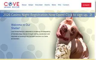 Cove Animal Rescue website