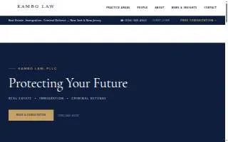 Kambo Law, PLLC of Glen Cove website