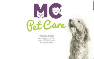 MC Pet Care of Guilderland website