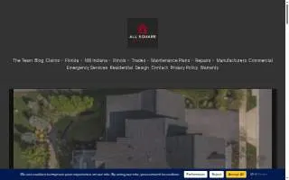 All Square Roofing website