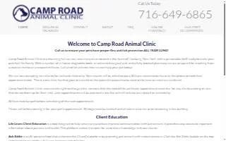 Camp Road Animal Clinic website