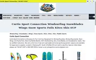 Curtis Sport Connection website
