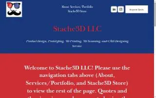 Stache3D LLC website