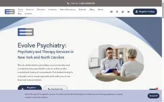 Evolve Psychiatry of Hauppauge website