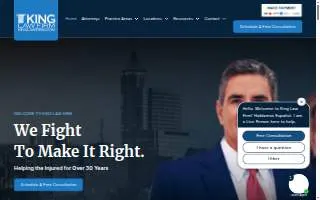 King Law: Criminal Defense & Personal Injury Firm of Henrietta website