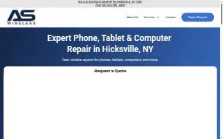 AS Wireless - Cell Service, Phone & Computer Repair of Hicksville website