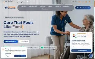 Cottage Home Care Services of Hicksville website