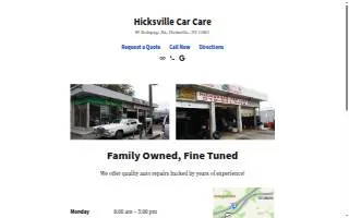 Hicksville Car Care website