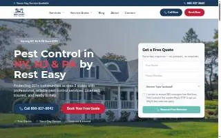 Rest Easy Pest Control of Hicksville website